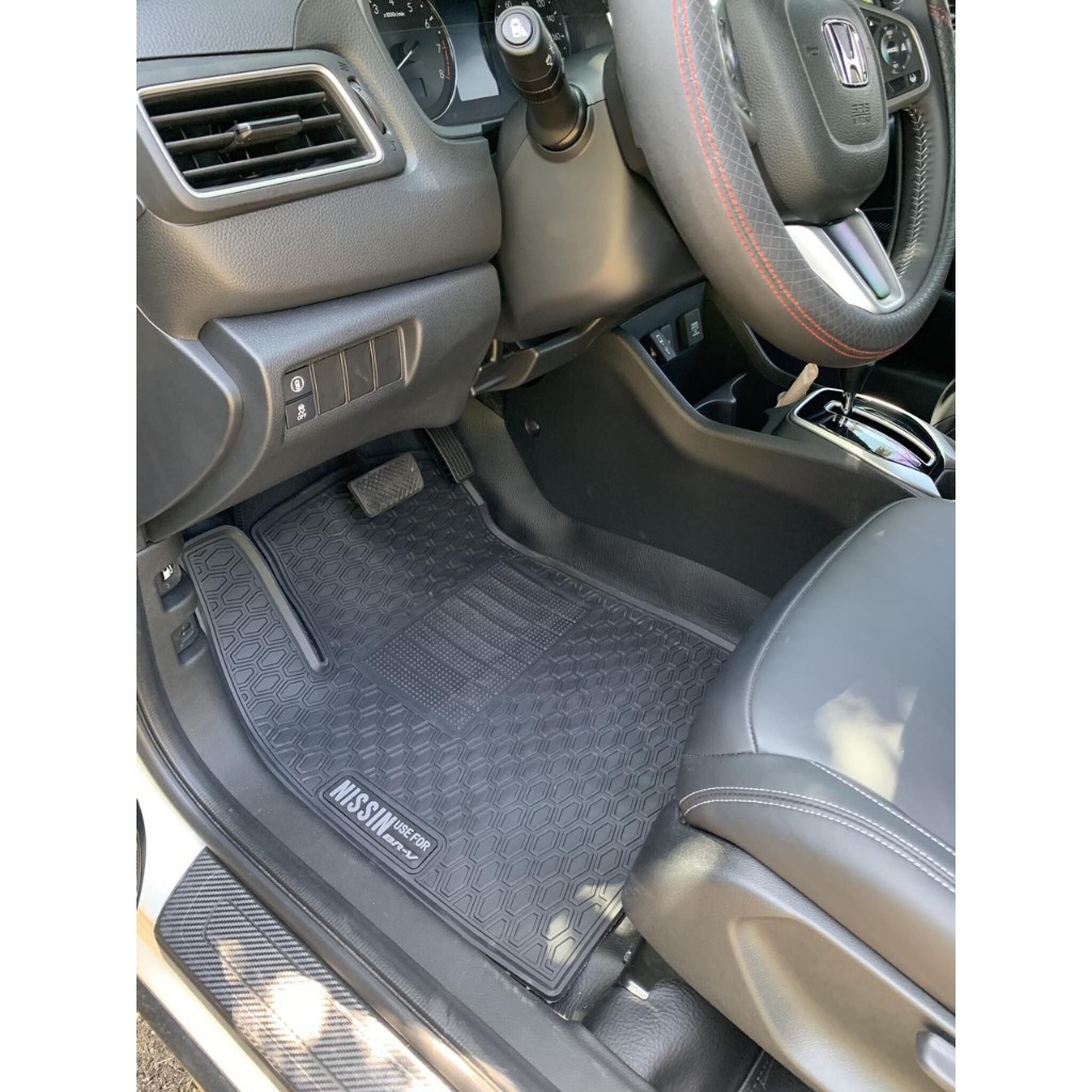 Thảm lót sàn cao su cho xe Honda BRV 2022 2023 2024 Màu Đen, Cao Su Đúc Ko Mùi Chuẩn Form xe dễ dàng vệ sinh lau rửa