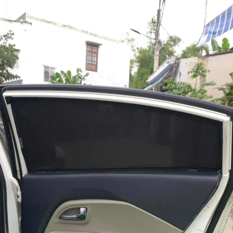 Rèm che nắng theo xe Kia Rio Hatback 2011-2017, Sedan 2011-2017 - Bộ 4 tấm dính nam châm hàng loại 1.