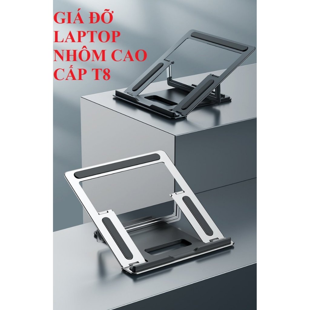 Giá Kê Ipad, Laptop CCT8 Gấp Gọn, Có Tới 4 Nấc Chỉnh Độ Cao, Hợp Kim Nhôm NEW