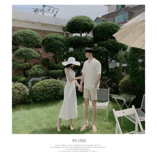 Set đồ đôi dễ thương trắng 2 dây