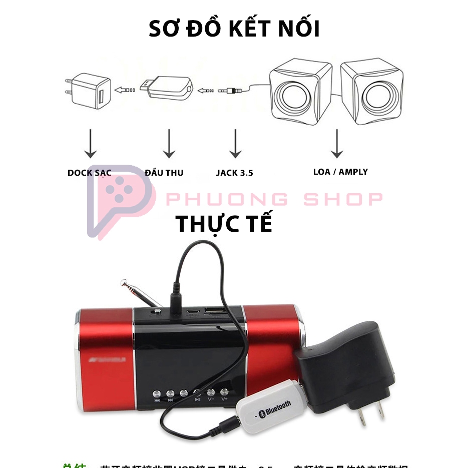 USB Thu Bluetooth Biến Loa Thường, Amply Thành Thiết Bị Bluetooth YET-M1, Kết Nối Âm Thanh Không Dây