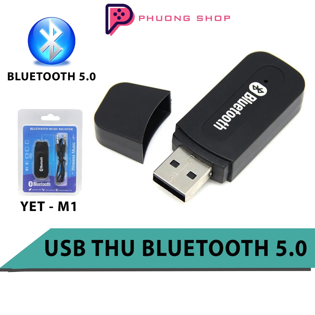 USB Thu Bluetooth Biến Loa Thường, Amply Thành Thiết Bị Bluetooth YET-M1, Kết Nối Âm Thanh Không Dây