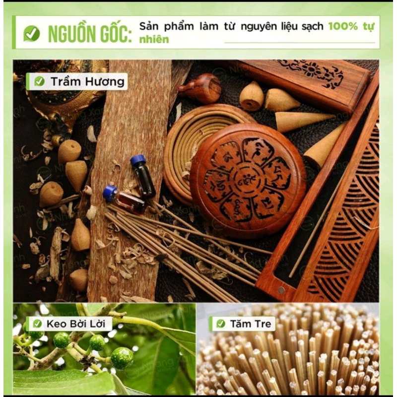 Combo 3 bó Nhang Quế Thiên Lý 1kg