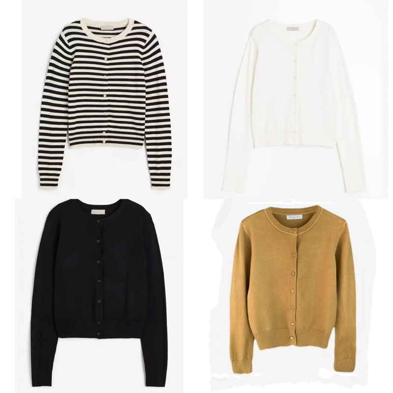 Áo len cadigan dài tay cài khuy