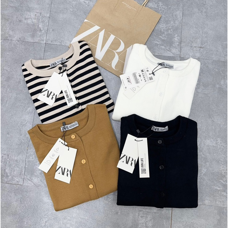 Áo len cadigan dài tay cài khuy