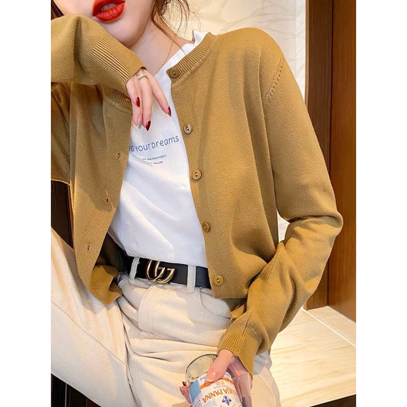 Áo len cadigan dài tay cài khuy