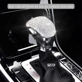 Bọc cần số đính giả đá xe Kia K3,Kia Cerato từ 2021 sang trọng, cao cấp