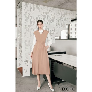 Váy cổ V eo đan dây D.CHIC MS: 2813315