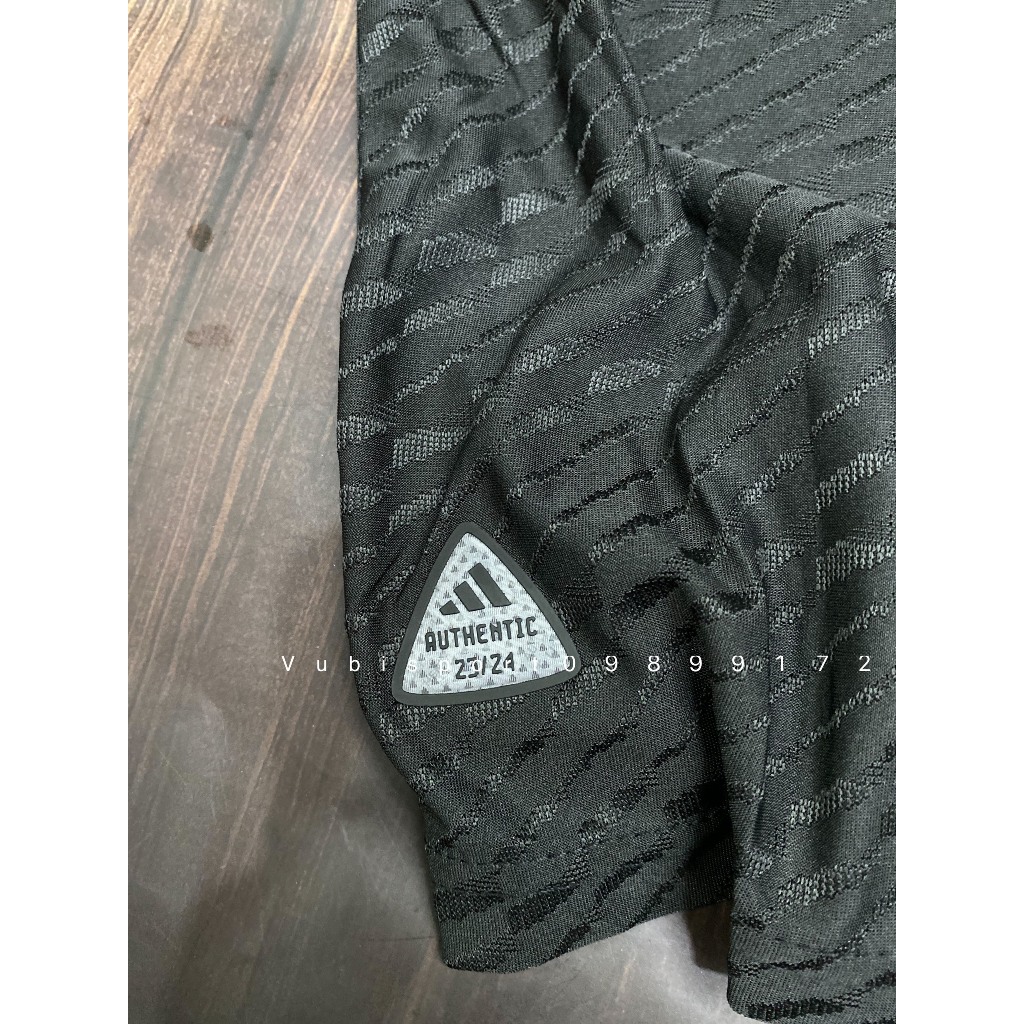 Áo bóng đá cao cấp player phiên bản cận hãng clb Real madrid 2023 màu đen họa tiết 3d