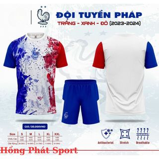Bộ Đồ Đá Banh đội tuyển pháp Xanh Trắng