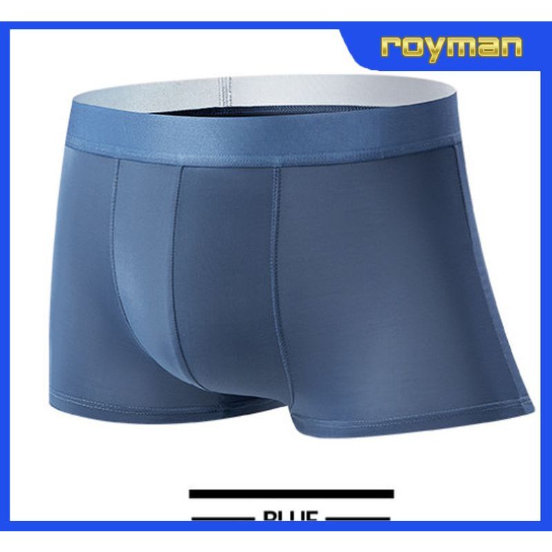 Quần Boxer Nam Lụa Băng Đế Đúc Nhập Khẩu, Quần Sịp Đùi Nam Mềm Mát Mặc Thoải Mái SL02 - ROYMAN