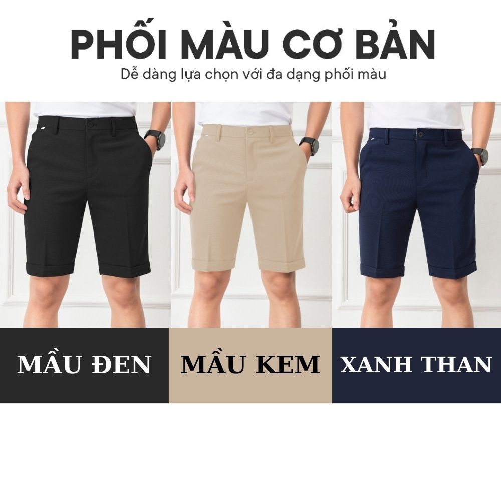 Quần short tây nam GOZIN.SHOP Chất liệu vải mềm mại,co giãn nhẹ tạo nên sự thoái mái cho người mặc quần sọc nam