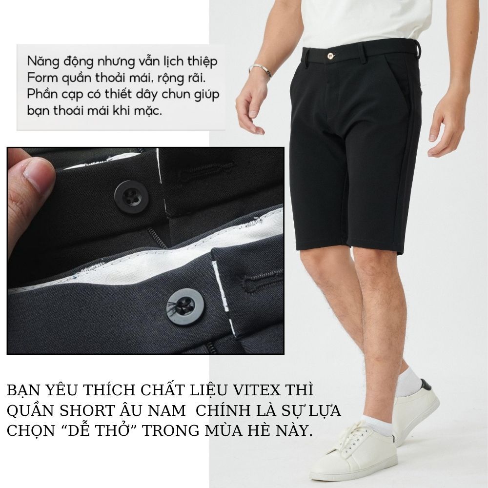 Quần short tây nam GOZIN.SHOP Chất liệu vải mềm mại,co giãn nhẹ tạo nên sự thoái mái cho người mặc quần sọc nam