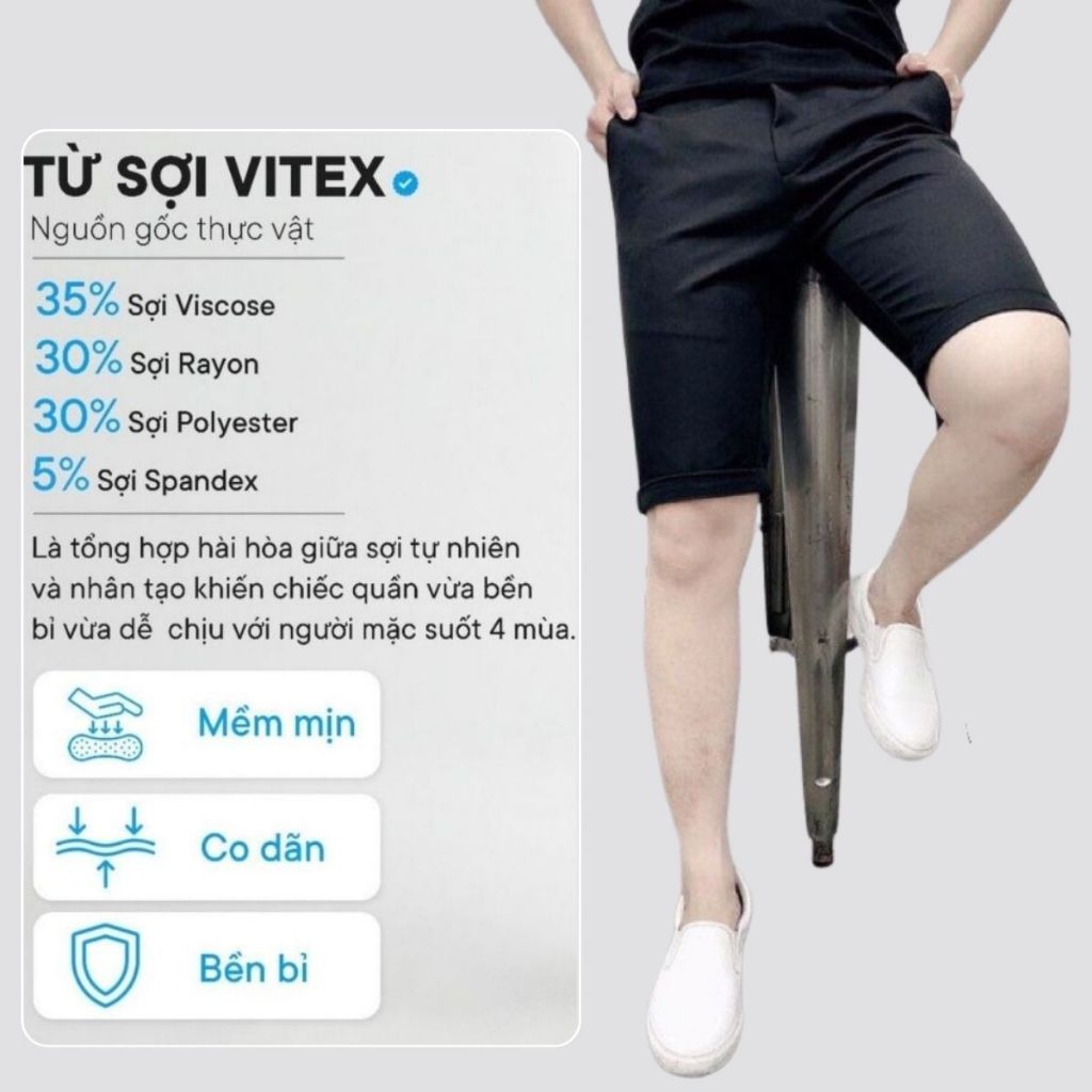 Quần Short Tây Nam GOZIN co giãn nhẹ tạo sự thoái mái cho người mặc bigsize