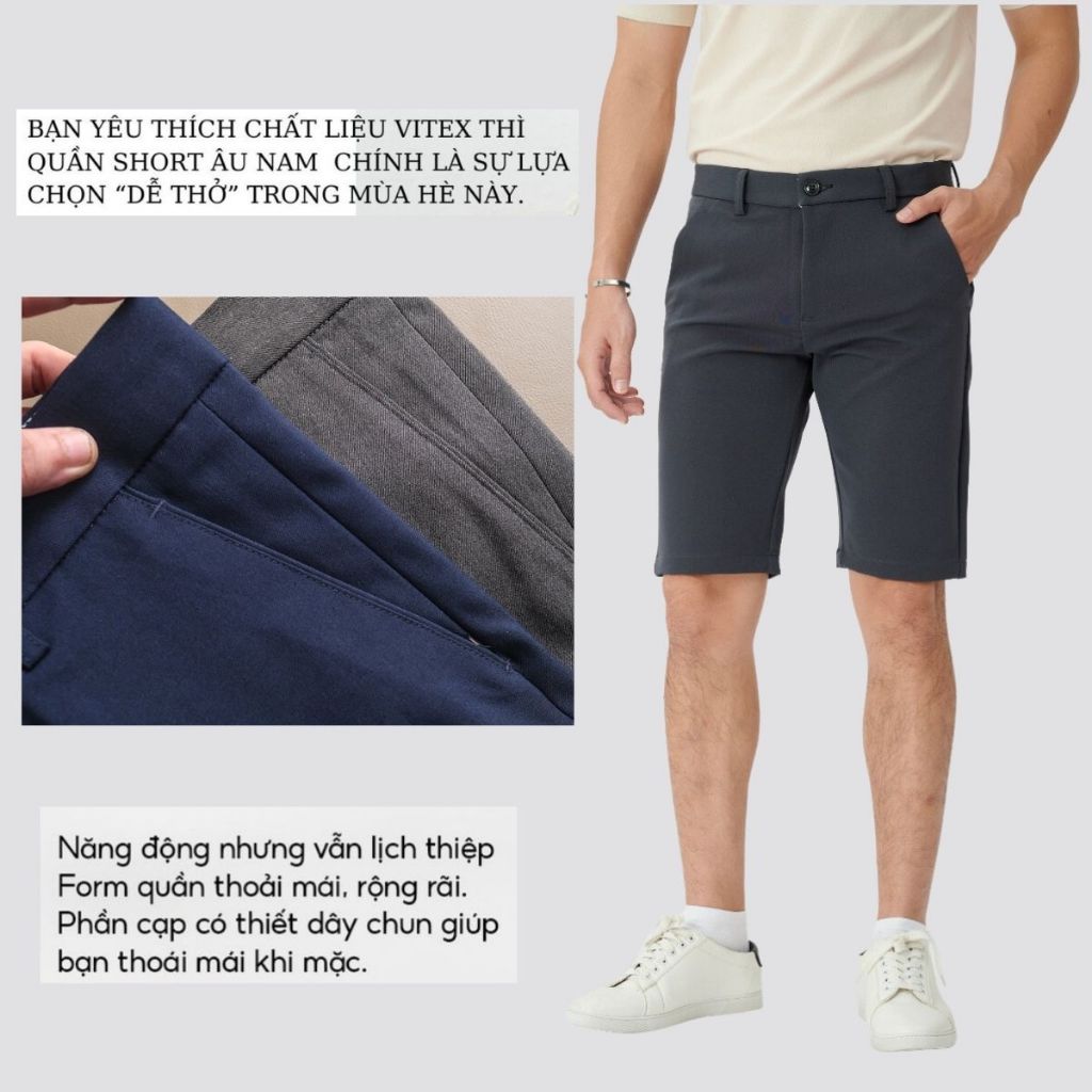 Quần Short Tây Nam GOZIN co giãn nhẹ tạo sự thoái mái cho người mặc bigsize