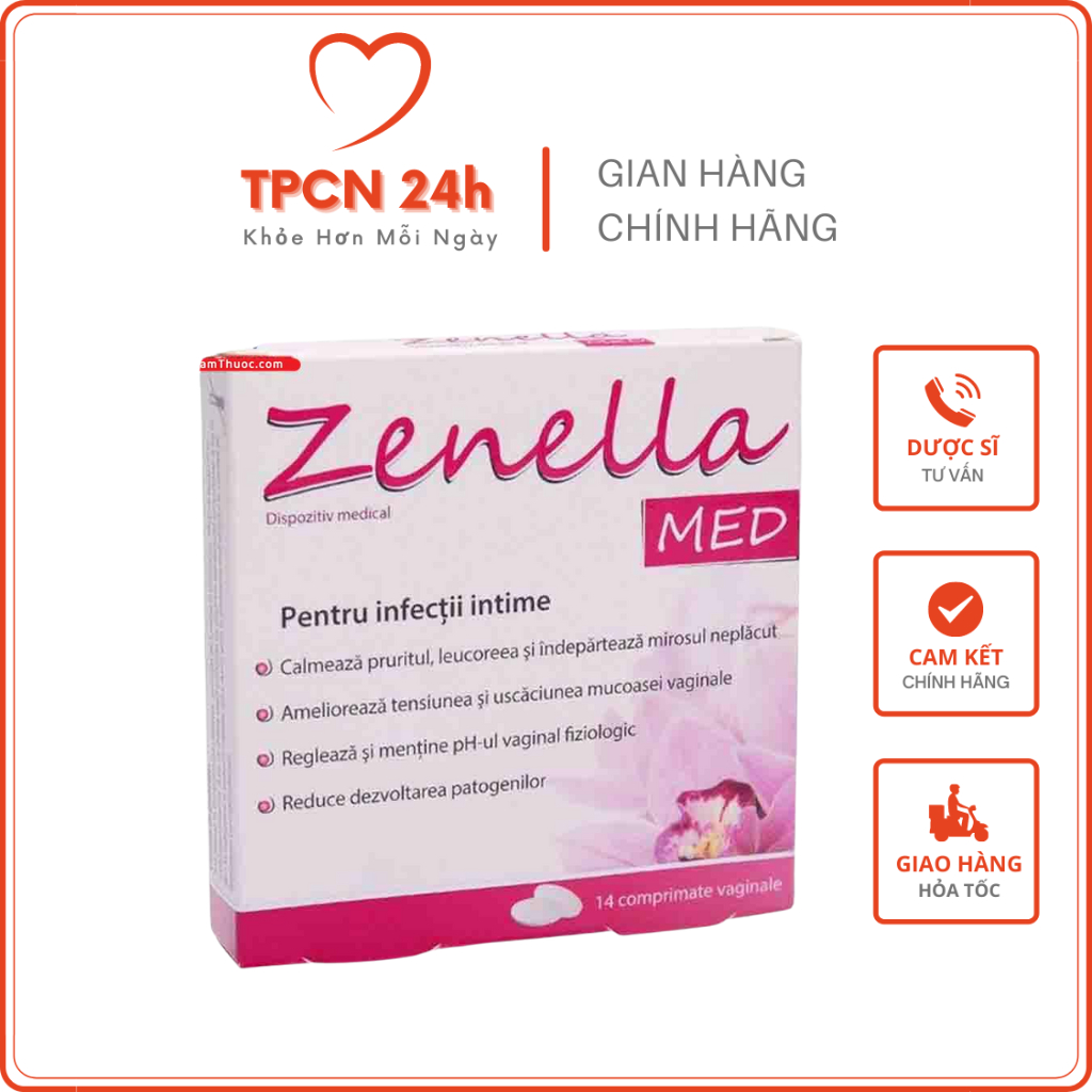 Zenella MED - Che tên - Vệ Sinh Vùng Kín Nữ, Dưỡng Ẩm, Tái Tạo Da, Khử Mùi Hôi