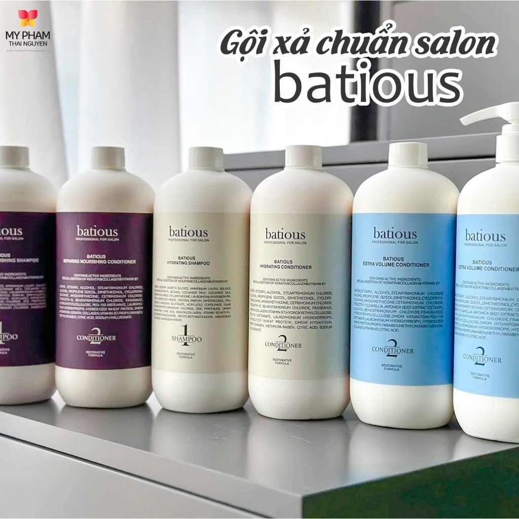 SÉT GỘI XẢ BATIOUS 960ML CÁC MÀU