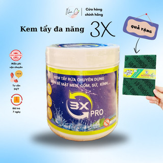 Kem tẩy 3x Pro tẩy gạch men gốm sứ các vết bẩn lâu ngày trên bề mặt không Axit không hại da tay