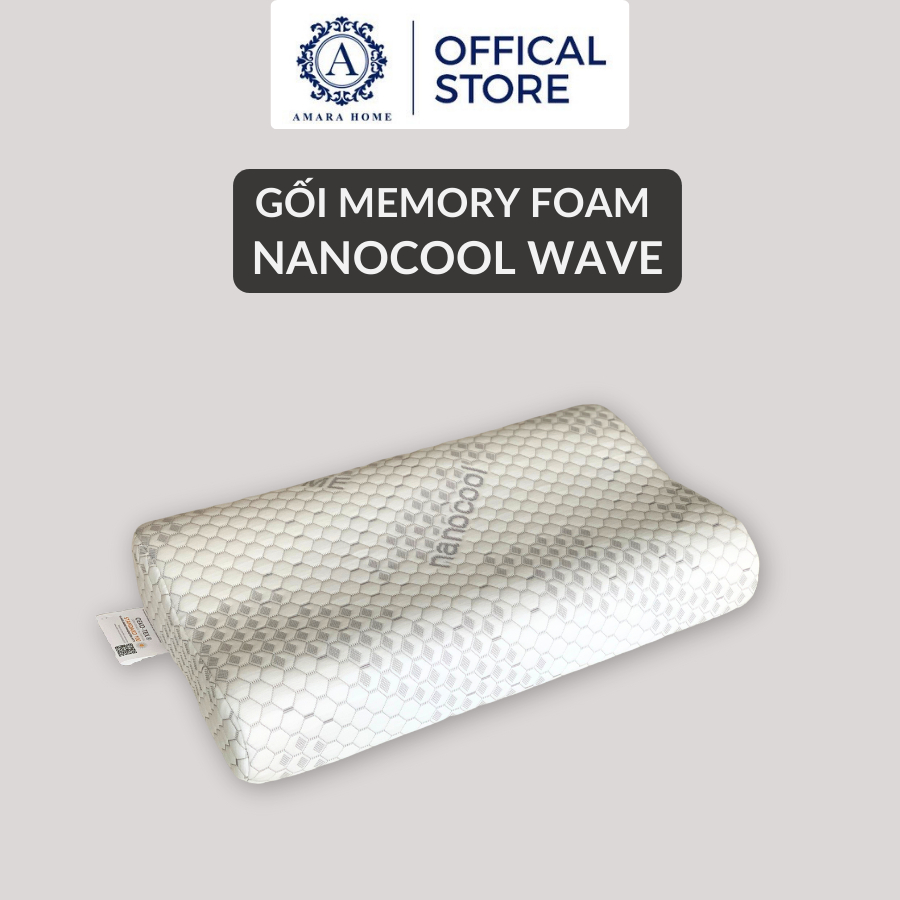 Gối memory foam Nanocool Wave