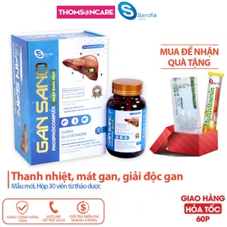 Viên uống bổ gan Sano - Hỗ trợ hạ men gan, giải độc gan, thanh nhiệt từ cây kế sữa, diệp hạ châu - Hộp 30v Thomsoncare