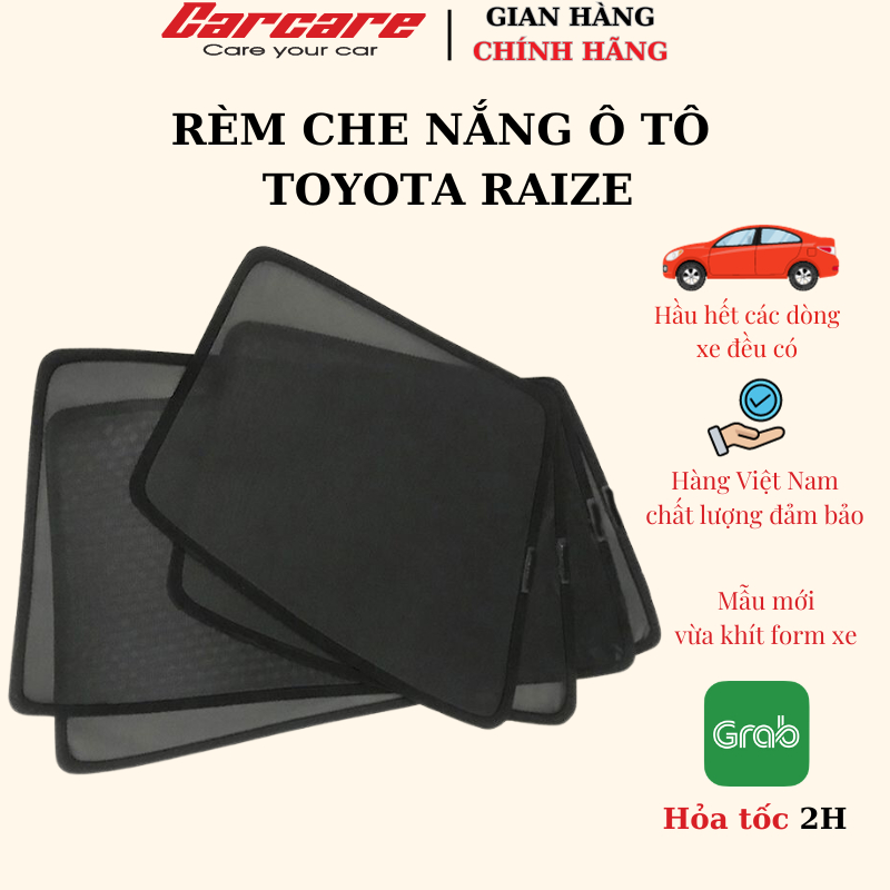 Rèm che nắng theo xe Toyota Raize 2022-2023- Bộ 4 tấm dính nam châm