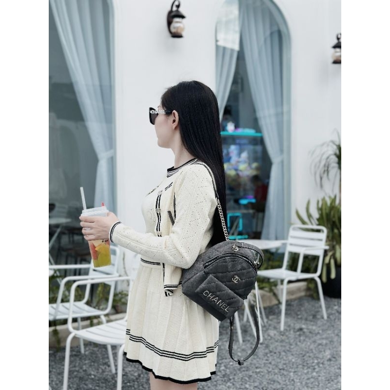 Balo mini xinh quá mấy chế ơi có màu jean xịn lắm ạ 20cm