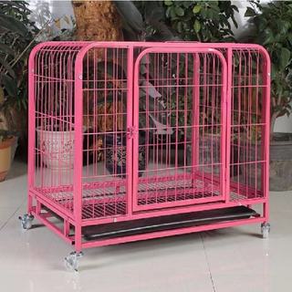 Chuồng chó nan ống YD có bánh xe YD60 YD80 YD95 Chuồng lồng chó mèo lớn đến 50kg