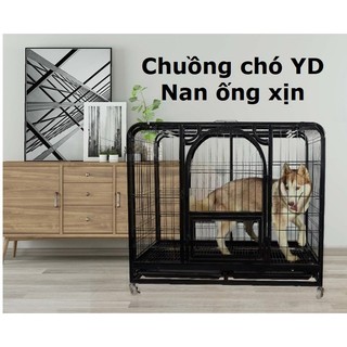 Chuồng chó nan ống YD có bánh xe YD60 Chuồng lồng chó mèo lớn đến 18kg