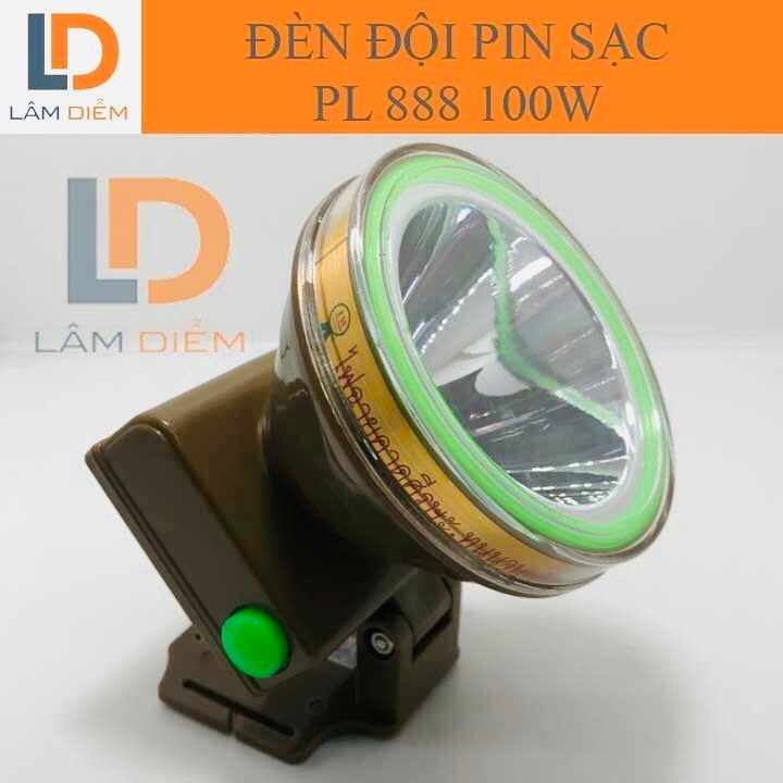 Đèn pin đội đầu 100w 2 pin sạc siêu sáng kín nước 788 - 888