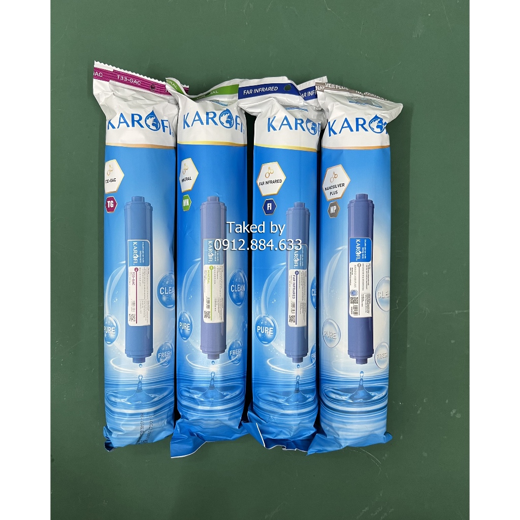 Combo 8 lõi lọc Karofi cho máy H8RO công suất lọc 10l/h gồm