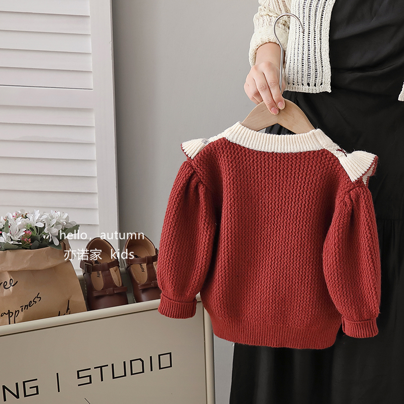 Áo len cho bé gái siêu đẹp hàng Quảng Châu Sukun shop - Áo len bé gái loại đẹp Kunkids