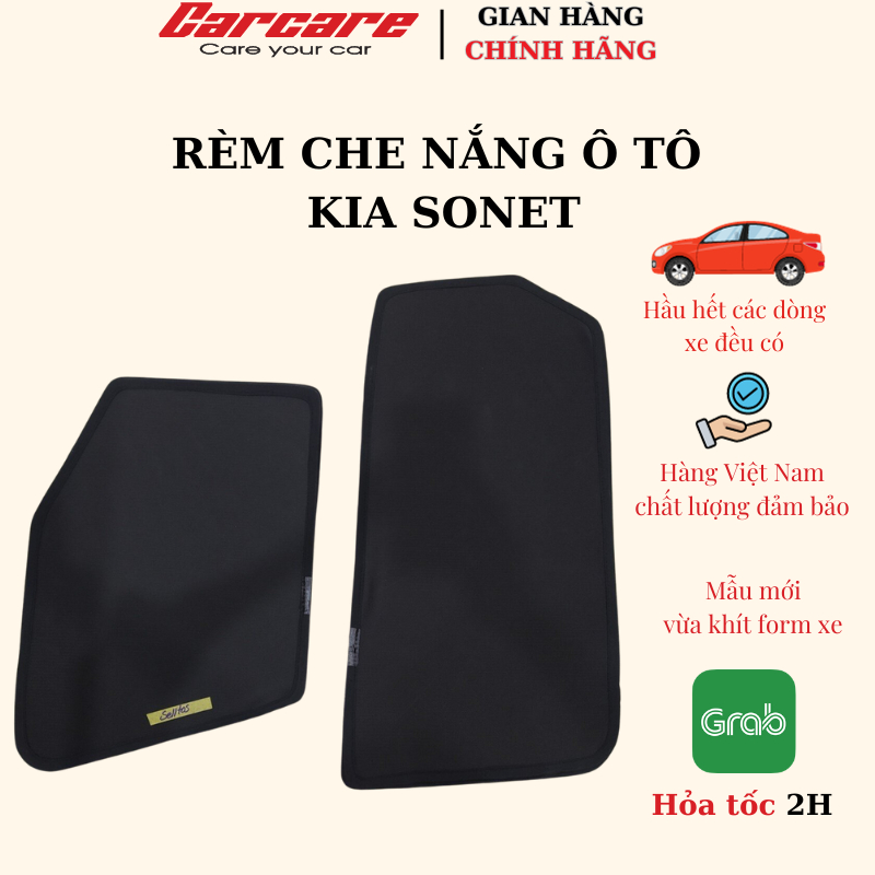 Rèm che nắng theo xe Kia Sonet- Bộ 4 tấm dính nam châm