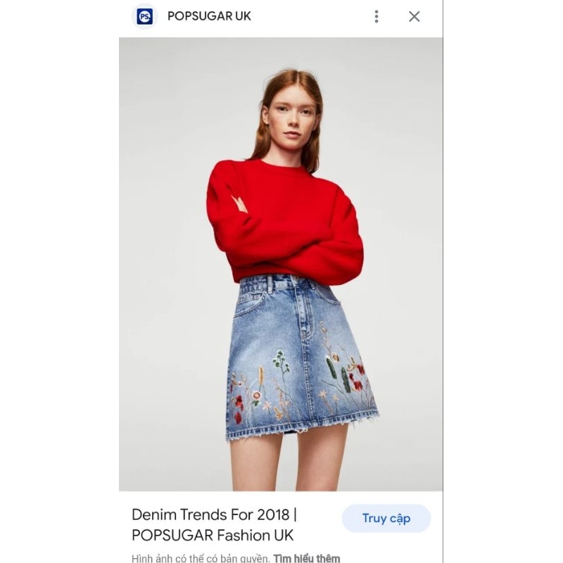 Chân váy jean Mango