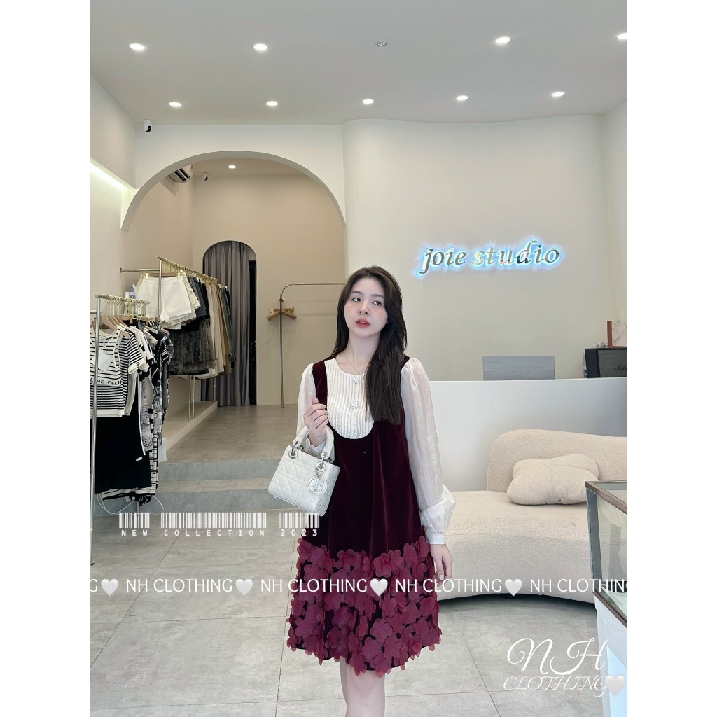 Váy chân đính hoa sm chuẩn l1