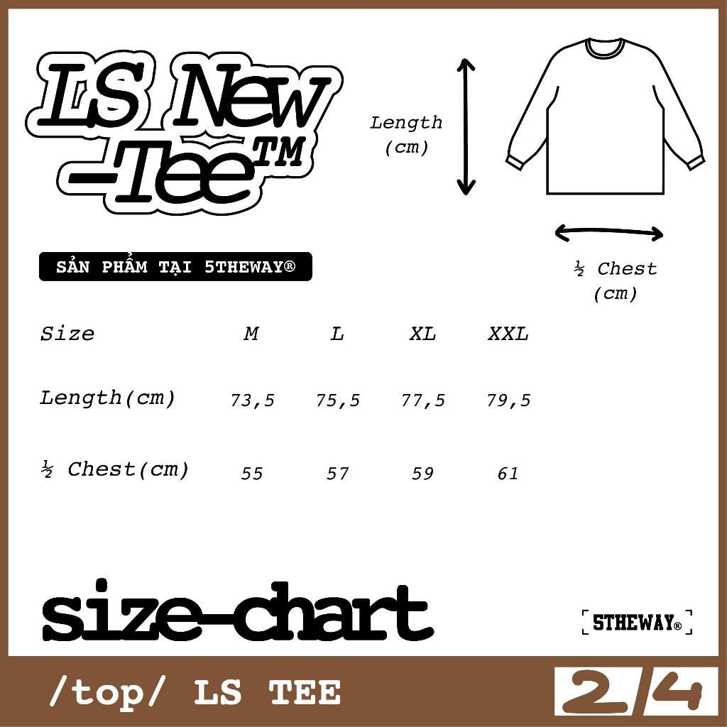 Áo thun tay dài 5THEWAY /stroke/ BIG LOGO LS NEW TEE™