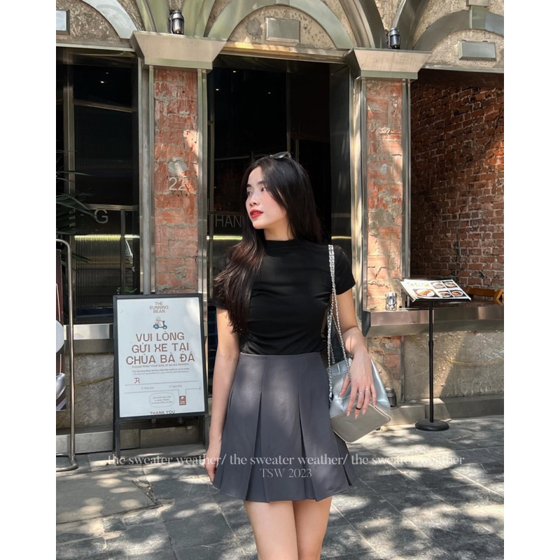 Chân váy tennis xếp ly to cạp cao the.sweaterweather TSW