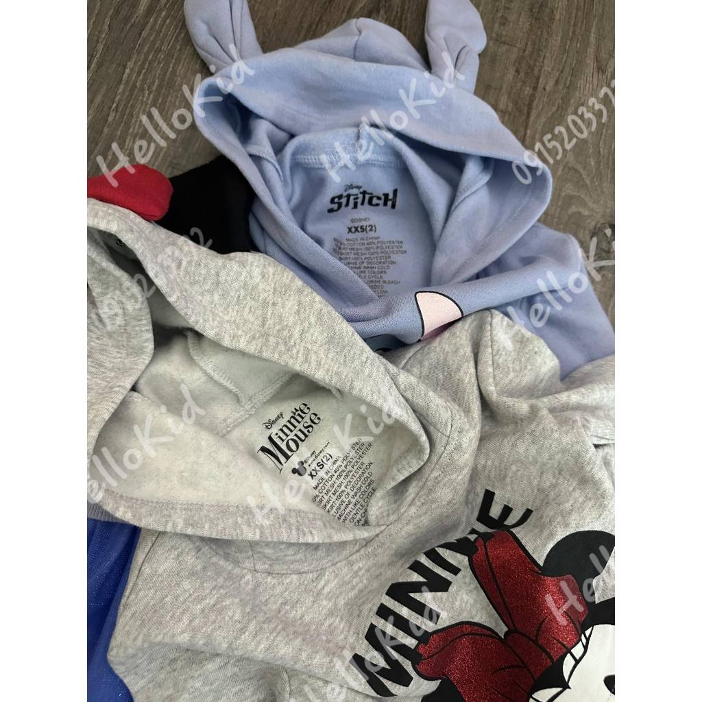 Váy nỉ mũ tai disney cho bé