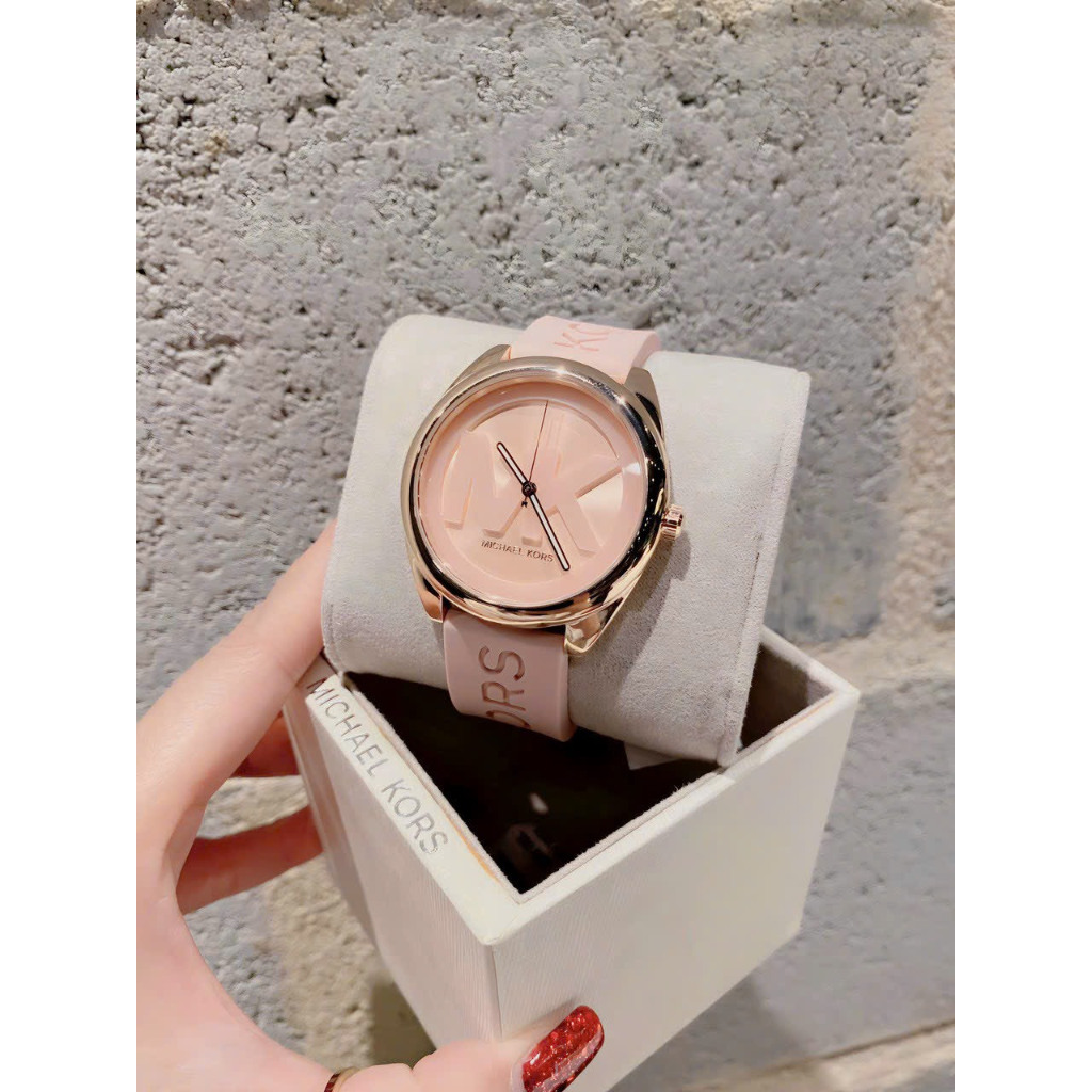 ĐỒNG HỒ NỮ UNISEX MICHAEL KORS MK7139, DÂY SILICONE HỒNG , SIZE 42MM
