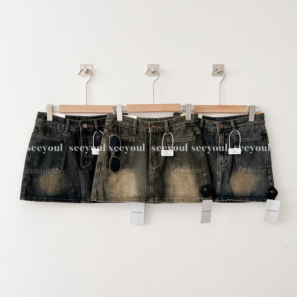 Chân váy jean ngắn QC-4466