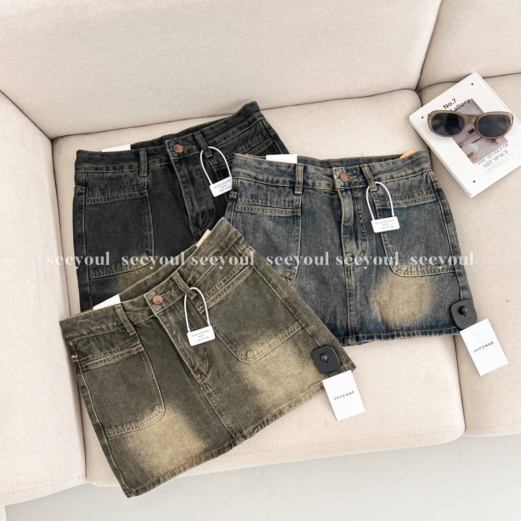 Chân váy jean ngắn QC-4466