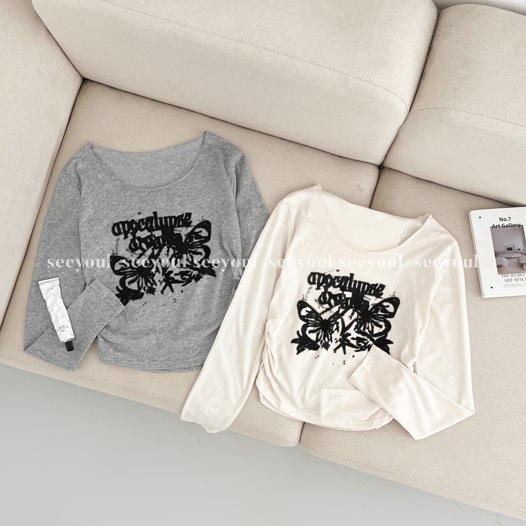 Áo dài tay in hình-4463