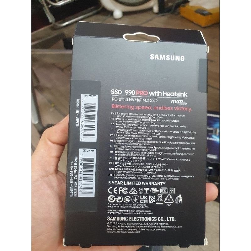 Ổ cứng SSD Samsung 990 Pro 1TB HeatSink M2 NVMe 2280 - PCIe Gen4x4  - BH 60 tháng