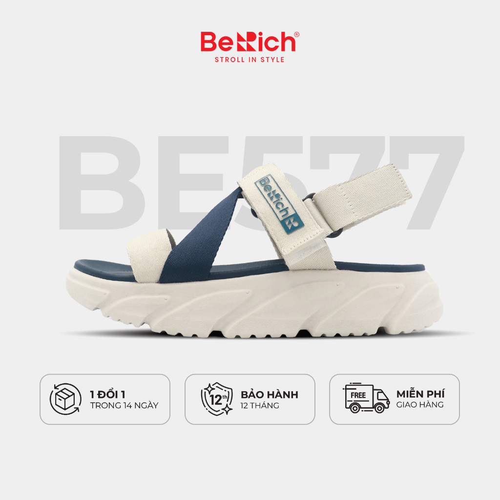 Giày Sandal Nam Nữ Unisex BeRich BE577 Cream/Vintage