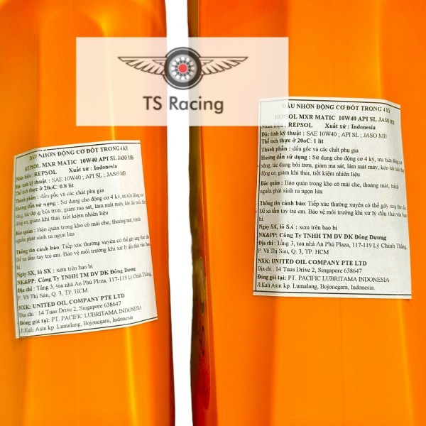 Nhớt repsol mxr matic 10w40 chính hãng - xe tay ga