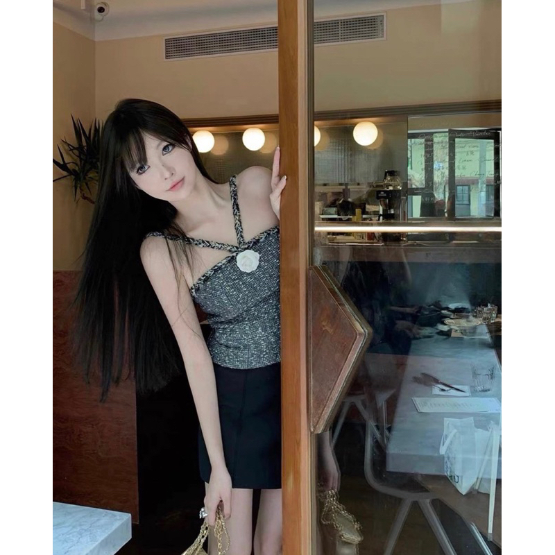 Áo yếm bính dạ hoa trà