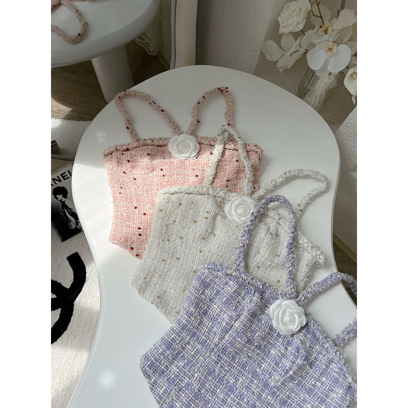 Áo yếm bính dạ hoa trà