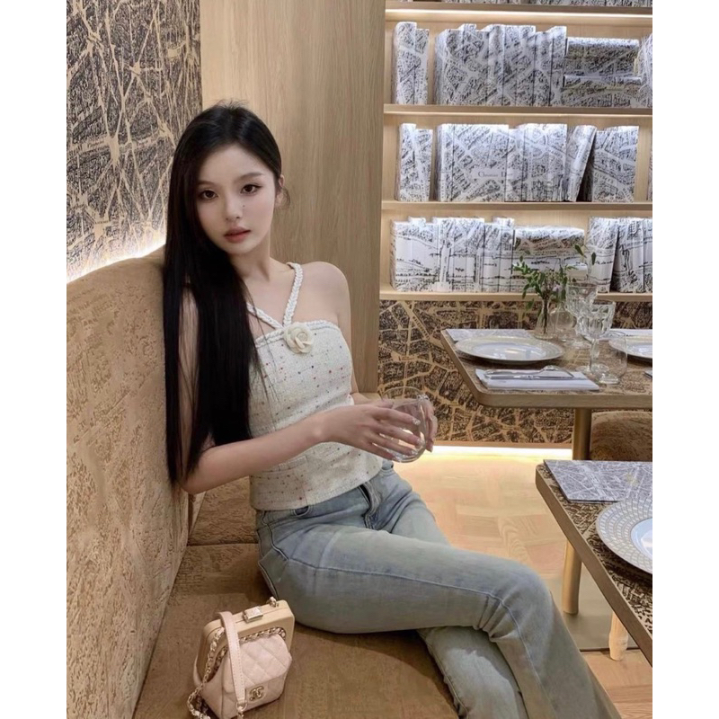 Áo yếm bính dạ hoa trà