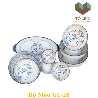 COMBO BỘ BÀN ĂN GỐM SỨ CAO CẤP HÌNH THÚ CƯNG, CHÉN, BÁT,ĐĨA SỨ CAO CẤP