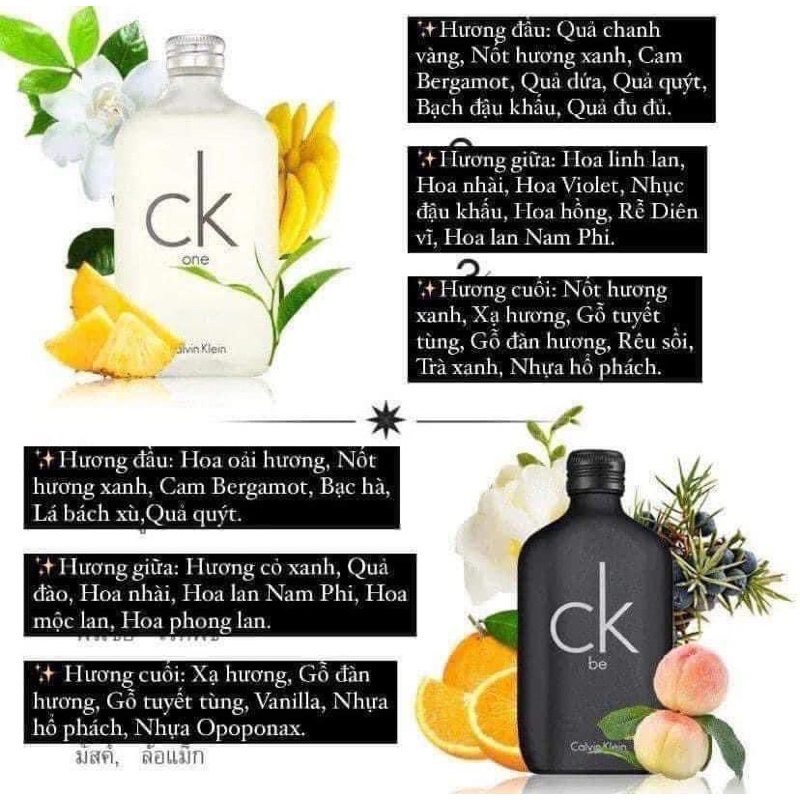 NƯỚC HOA CK ONE & BE 100ML