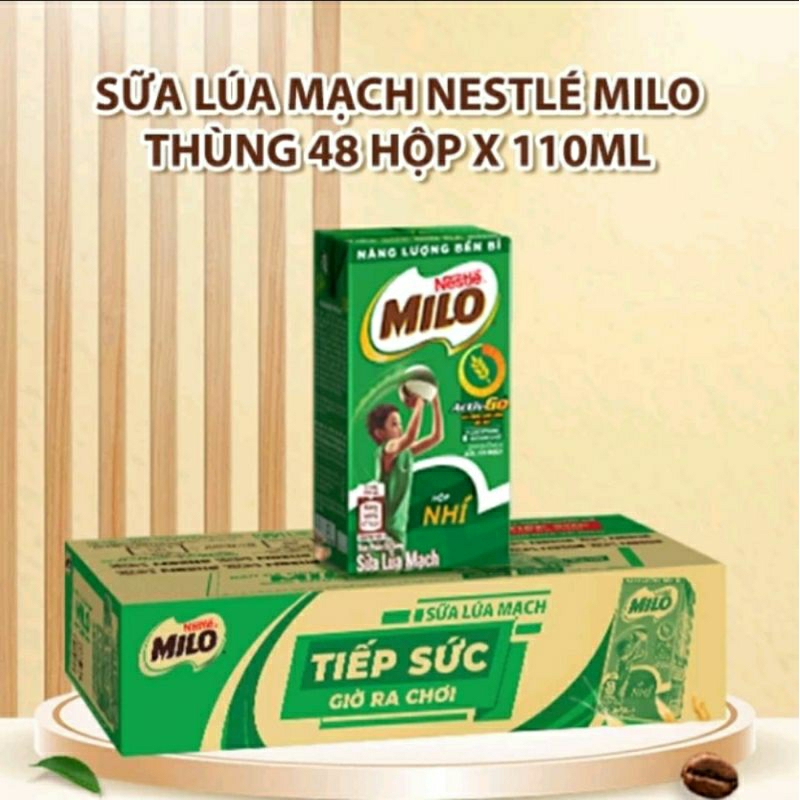 Thùng 48 hộp sữa lúa mạch MiLo 110ml